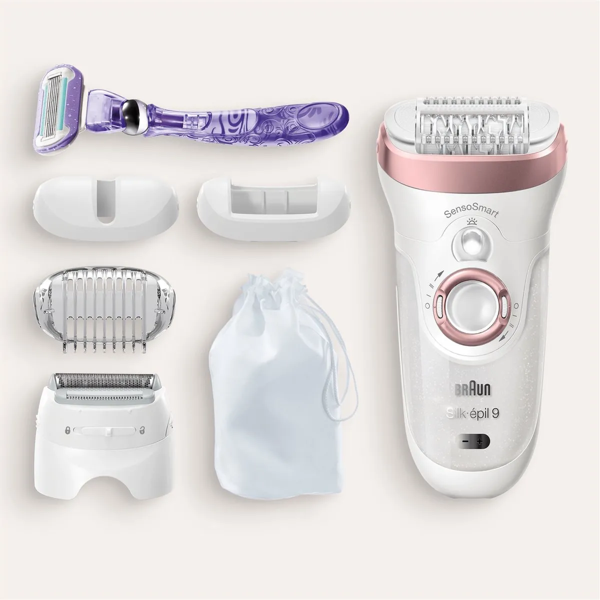 Braun Silk-épil 9 9-870 Epilator - Wit/Roségoud