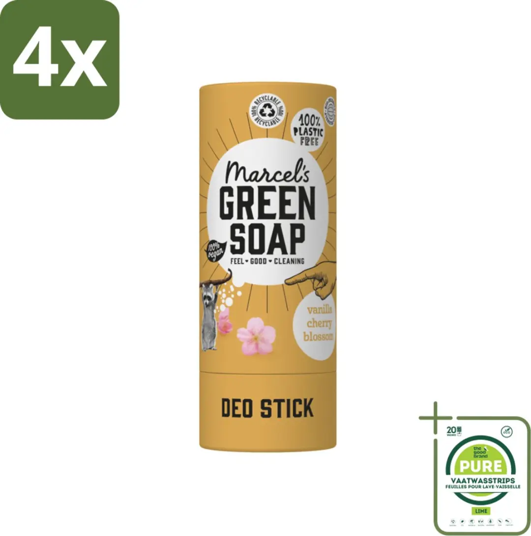 Marcel's Green Soap Deodorant Stick Vanille & Kersenbloesem