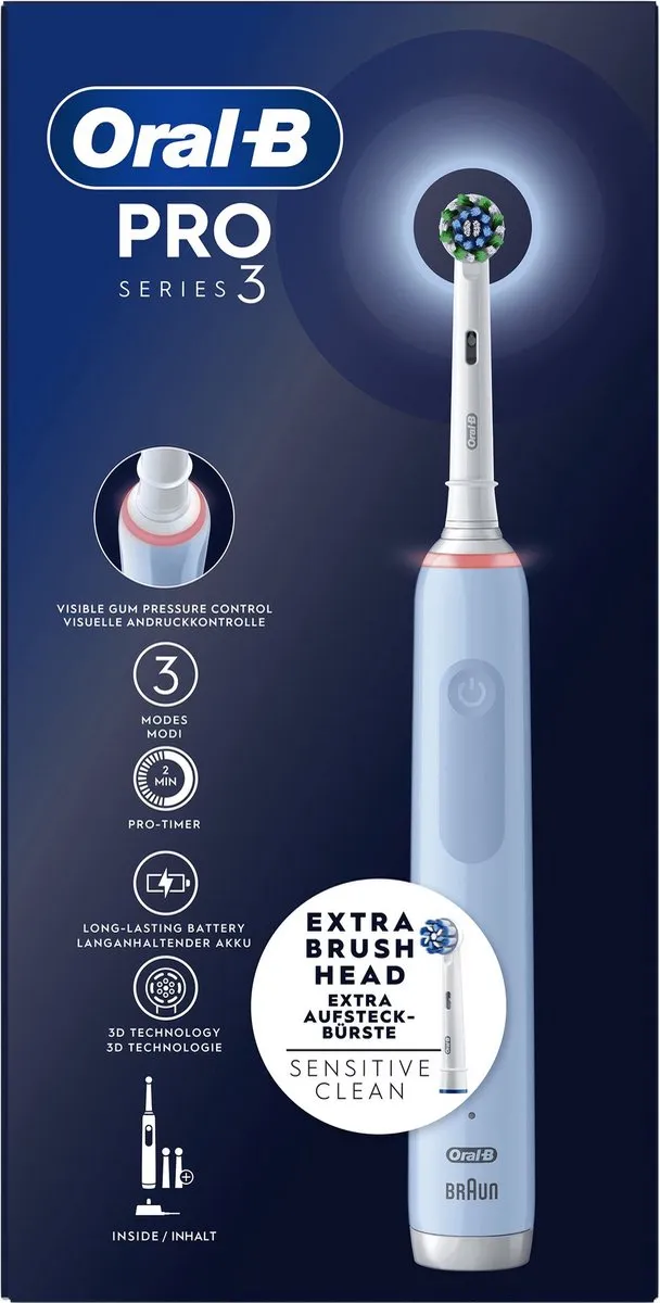 Oral-B PRO3 3700 Elektrische Tandenborstel - Blauw