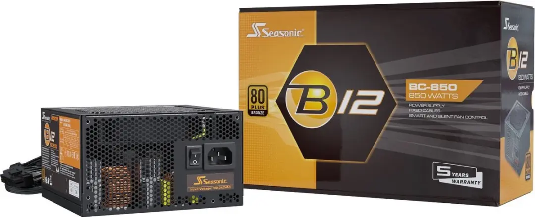 Seasonic B12 BC-850 Voeding 850W - Zwart