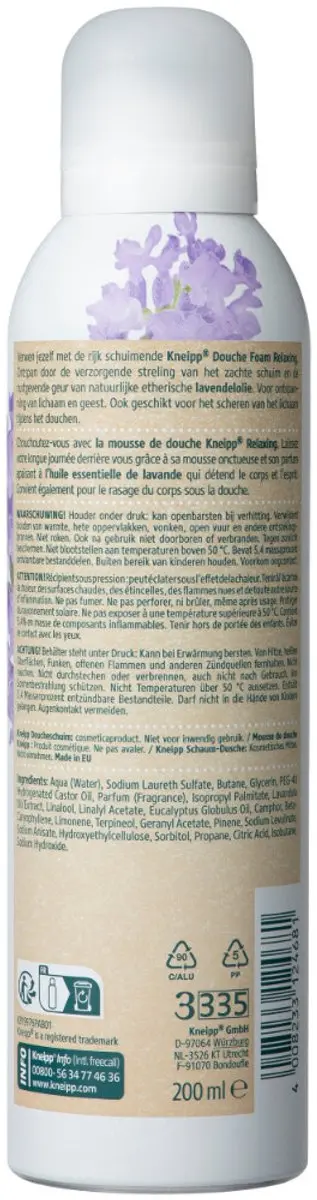 Kneipp Douche Schuim Relaxing Lavendel 200ml - 25 Stuks