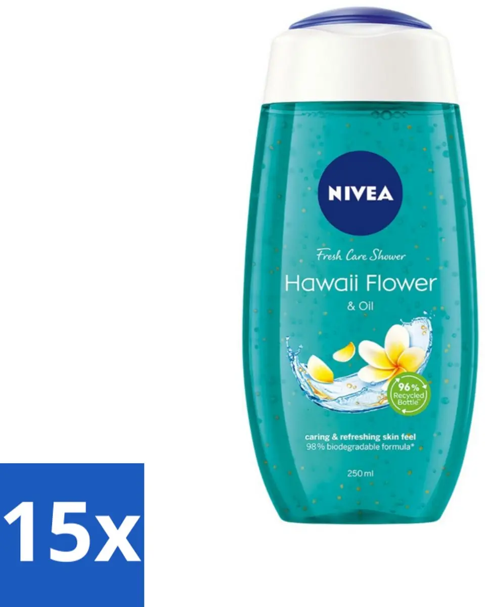 NIVEA Douchegel Hawaii Bloem & Olie 250ml - 15 Stuks
