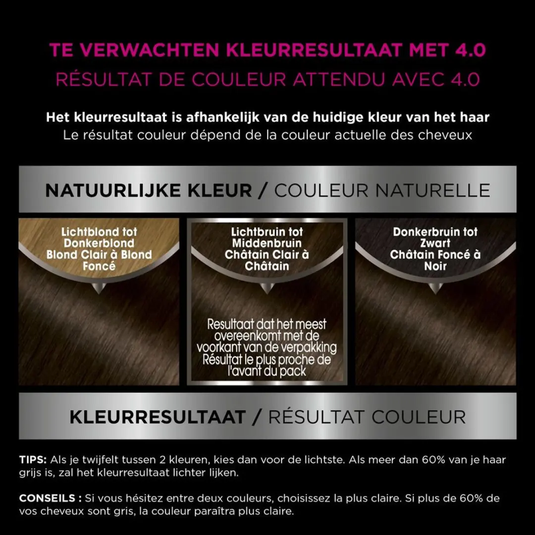 Garnier Olia 4 Haarkleuring Middenbruin - 7 Stuks