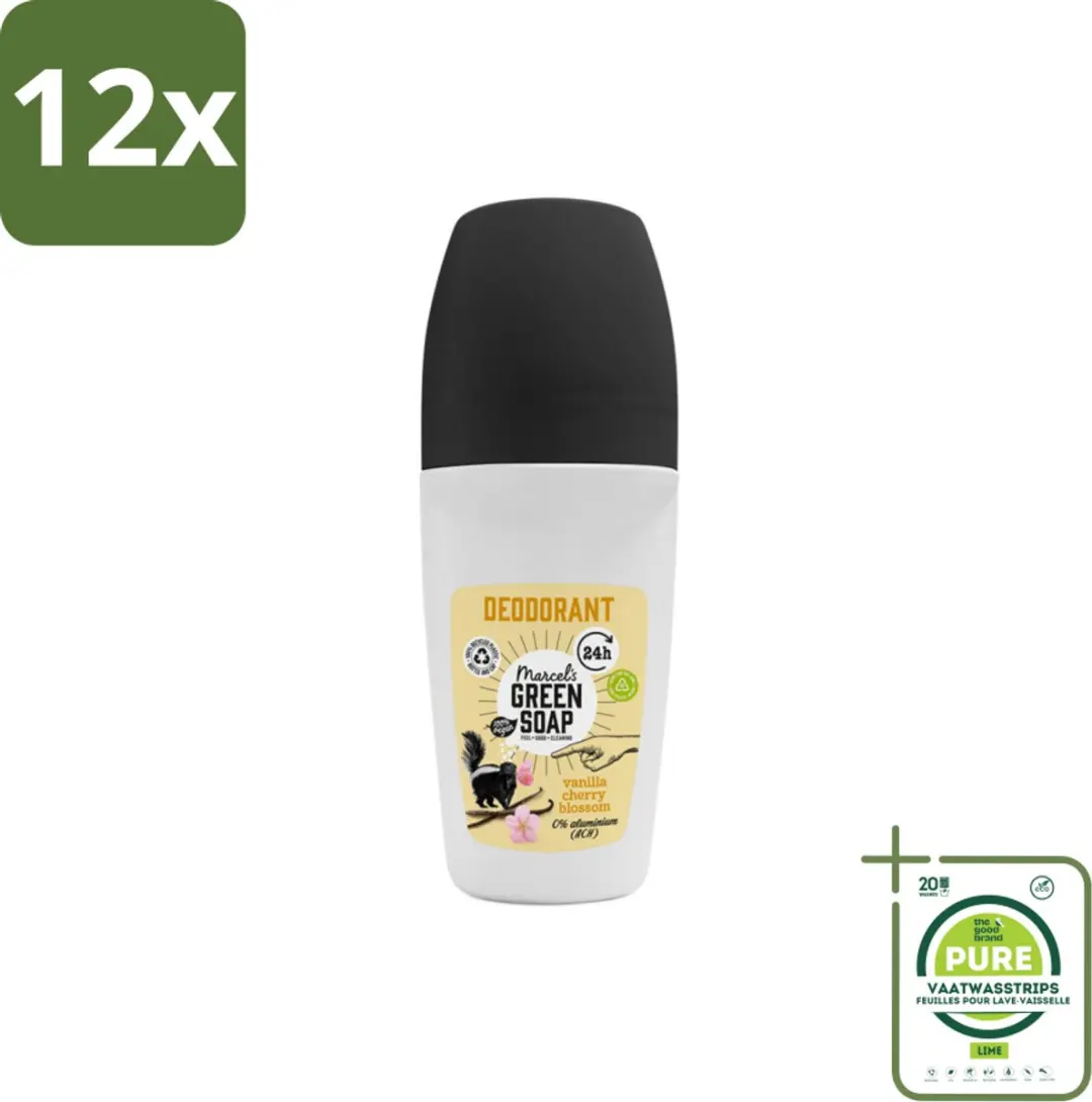 Marcel's Green Soap Deodorant Roller Vanilla & Cherryblossom 50ml