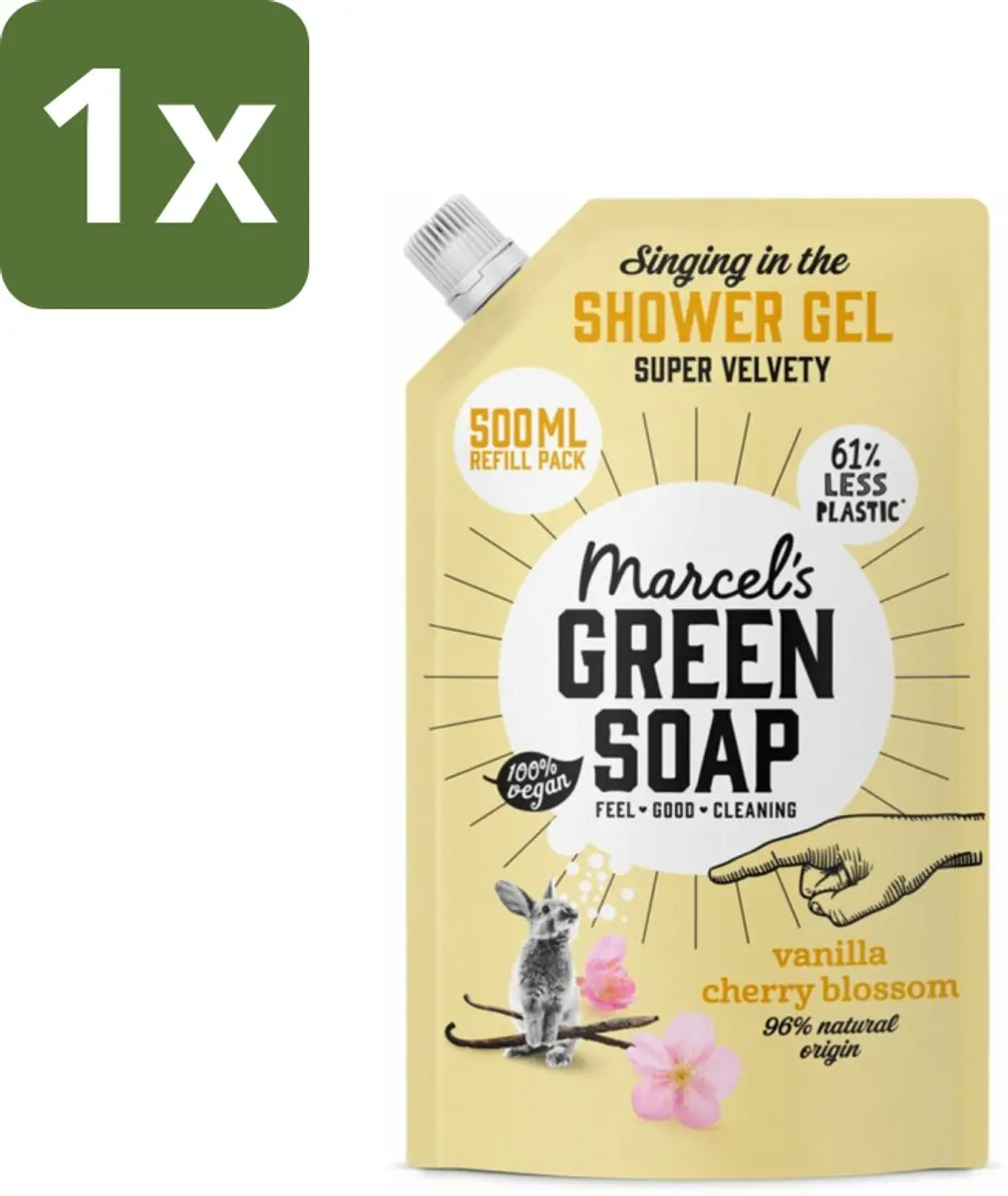Marcel's Green Soap Navulling Douchegel Vanille & Kersenbloesem 500ml