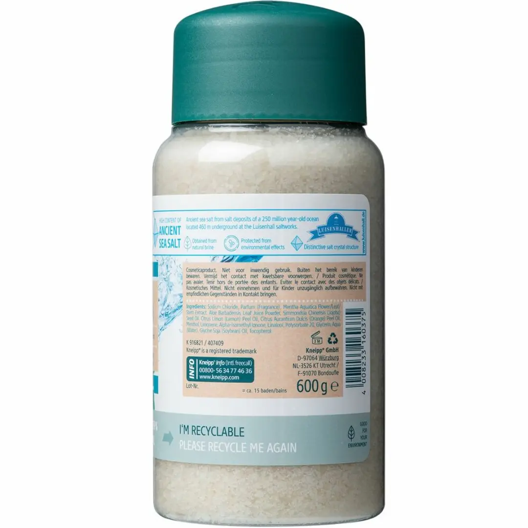 Kneipp Voetbadzout Cooling Aloe Vera & Watermunt 600g - 15 Stuks