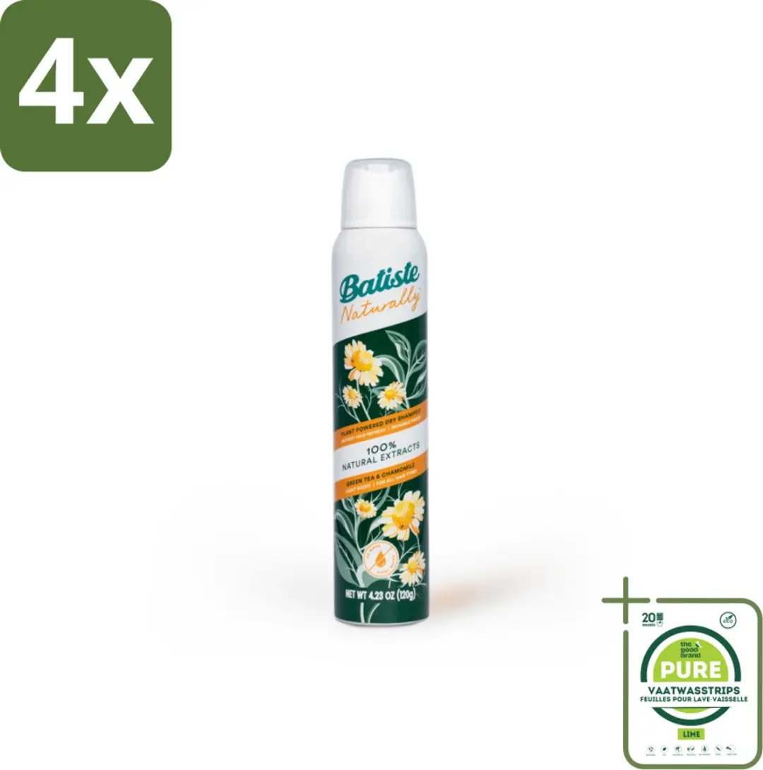 Batiste Naturally Green Tea & Chamomile Droogshampoo 200ml