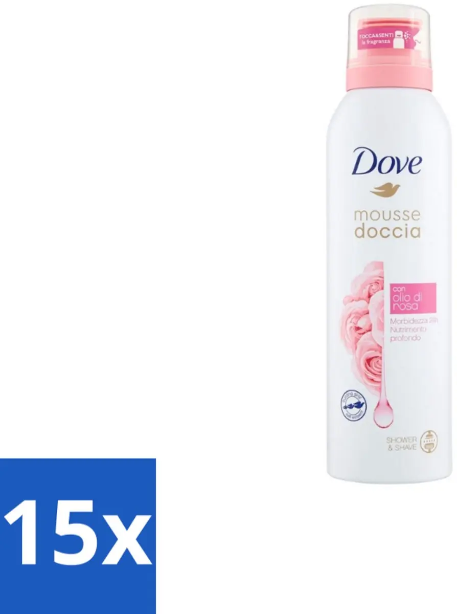 Dove Shower Foam Roze Olie 200ml