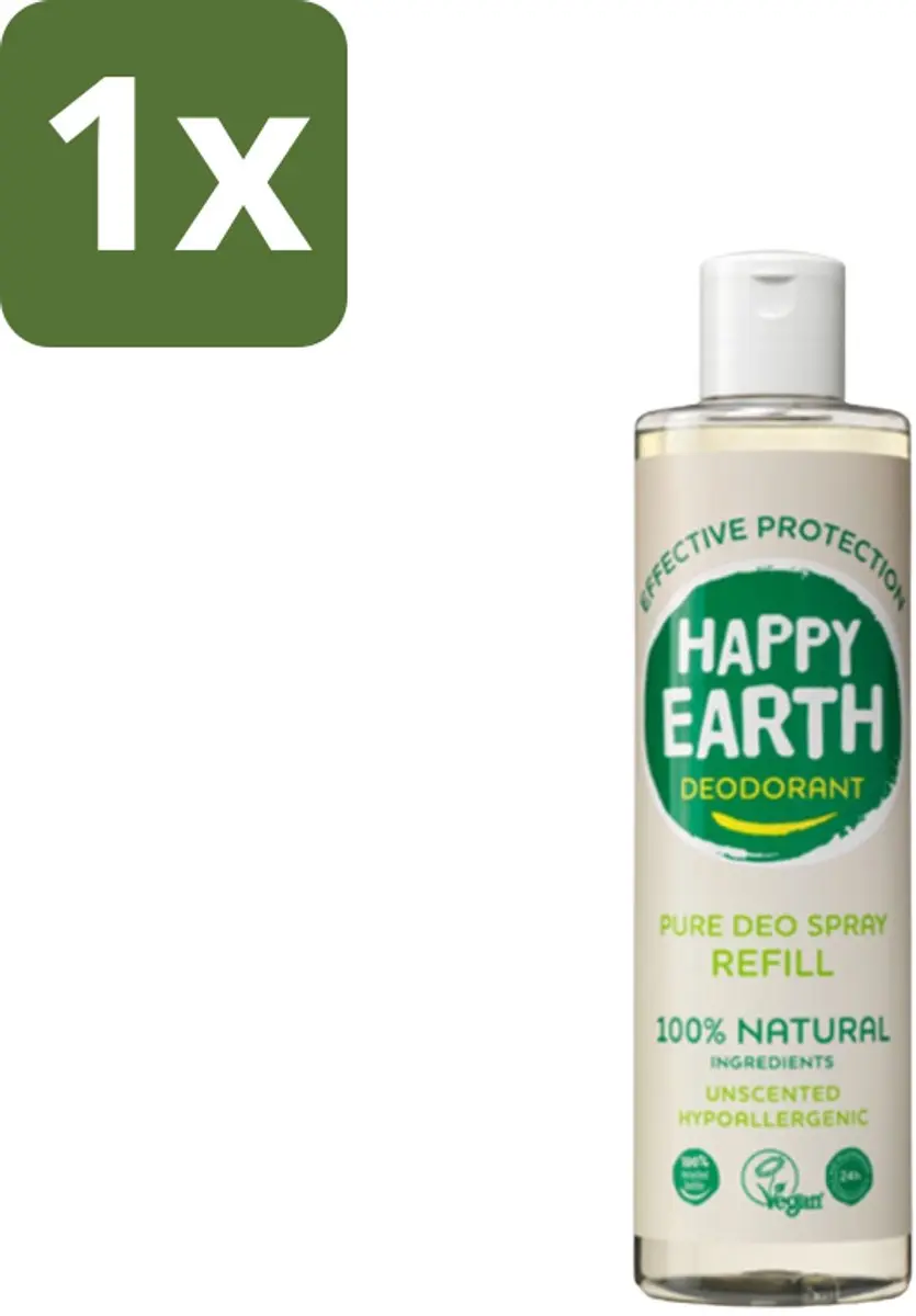 Happy Earth Deodorant Spray Navulling 300ml