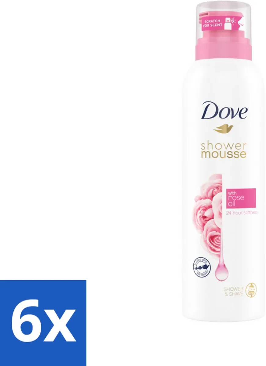 Dove Shower Foam Rose Oil 225ml