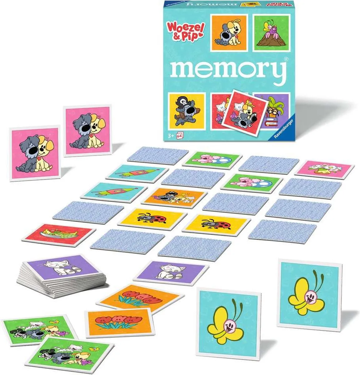 Ravensburger Woezel & Pip Memory Kaartspel 22382 - 2-8 Spelers