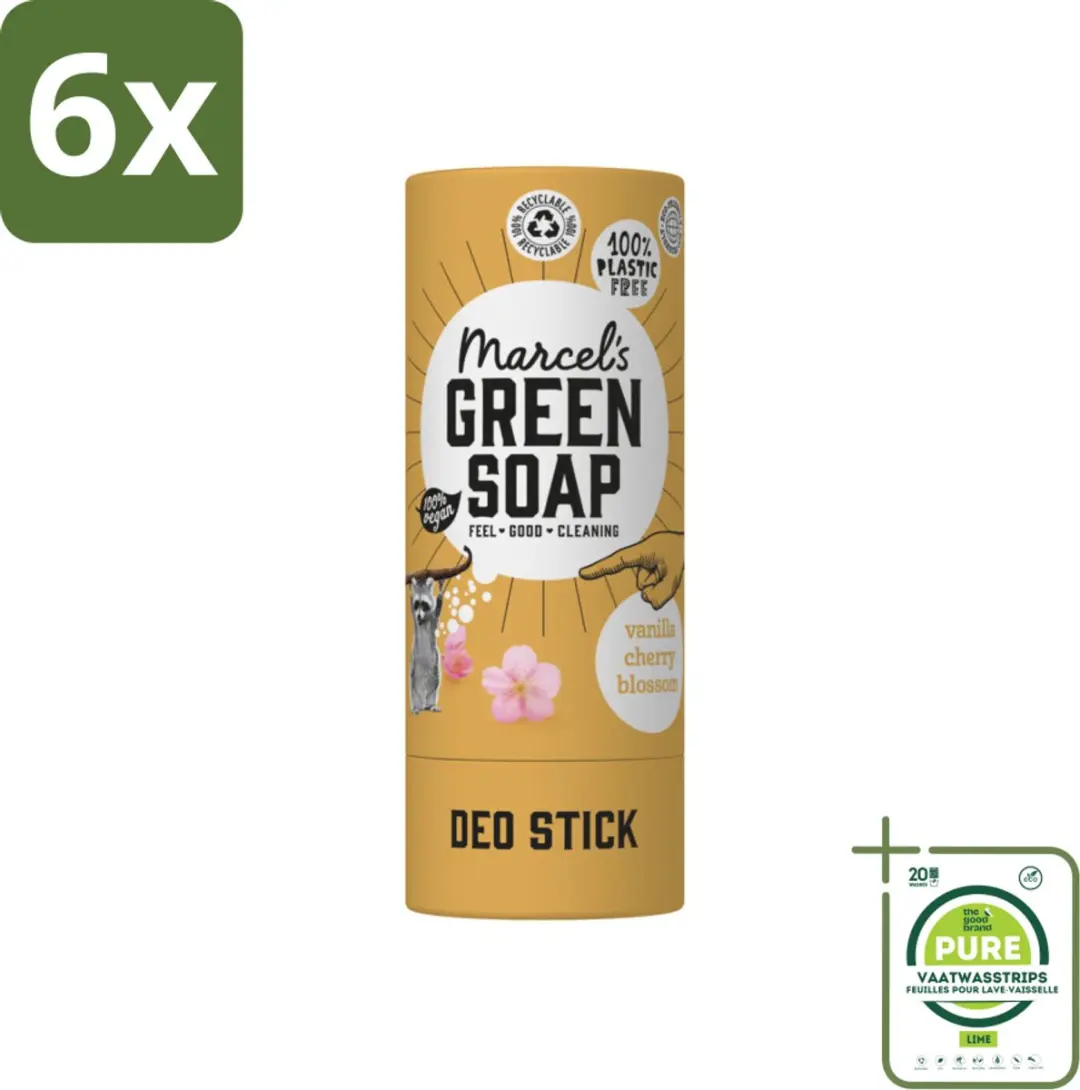 Marcel's Green Soap Deodorant Stick Vanille & Kersenbloesem 240ml