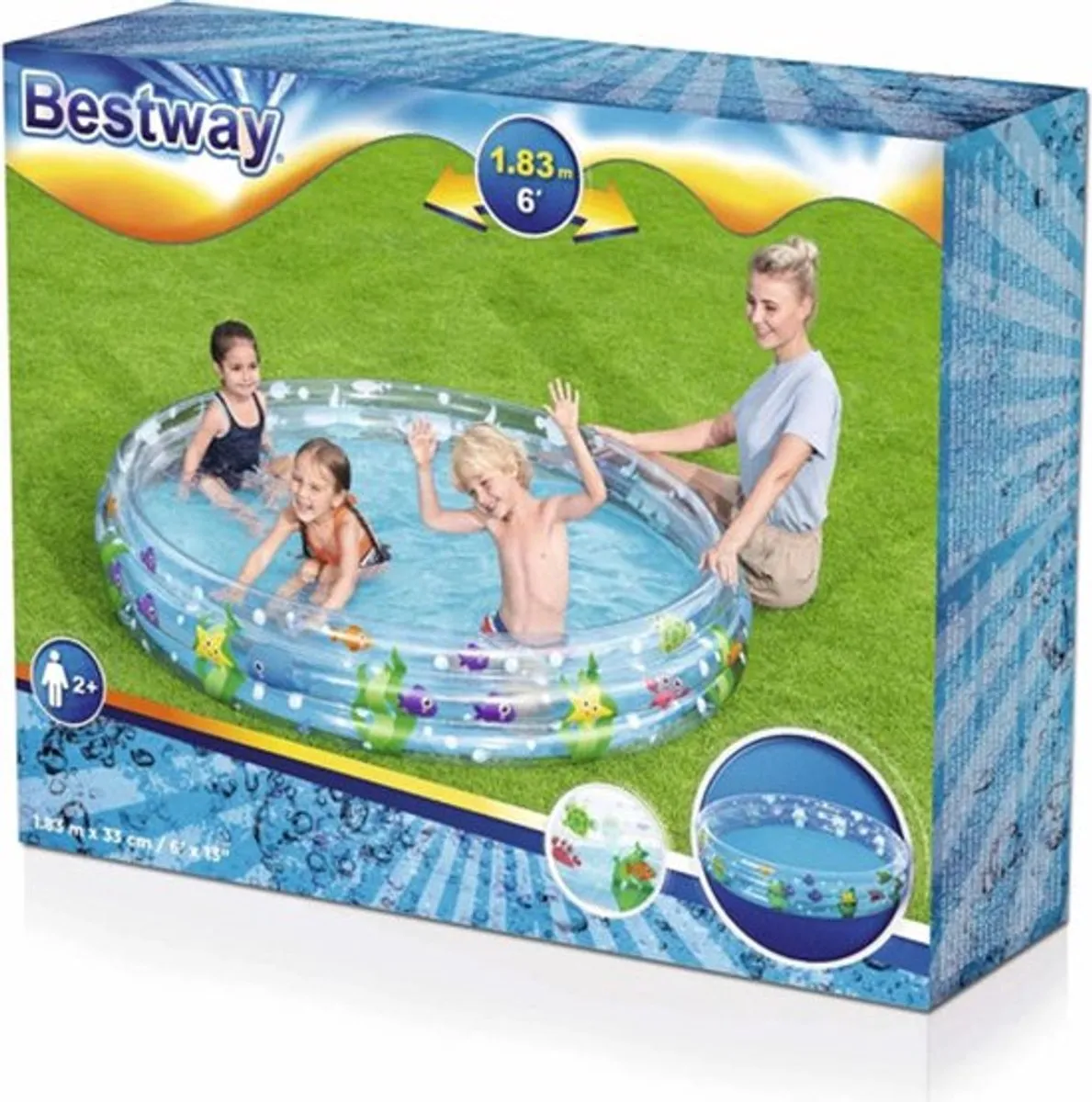 Bestway Kinderbad Rond Onderwaterleven 183cm - Multi - afbeelding 3 van 3