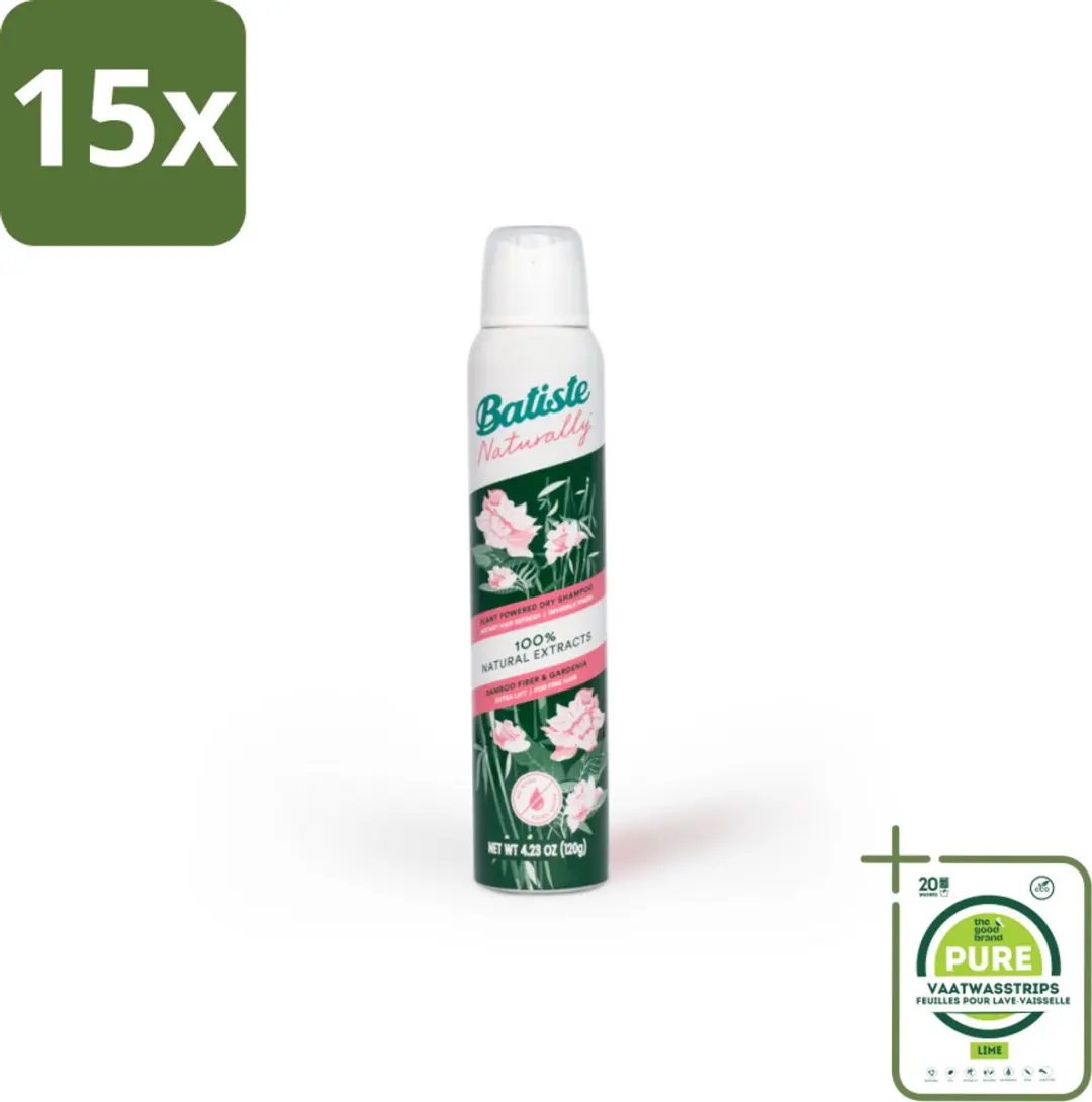 Batiste Naturally Bamboo & Gardenia Droogshampoo 200ml