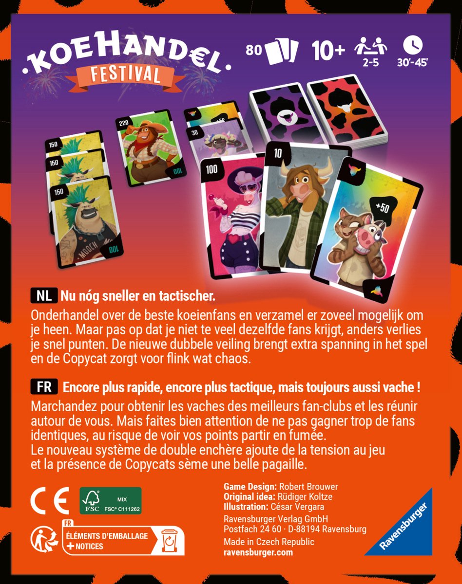 Ravensburger Koehandel Festival - Kaartspel | Snel en Tactisch Onderhandelingsspel