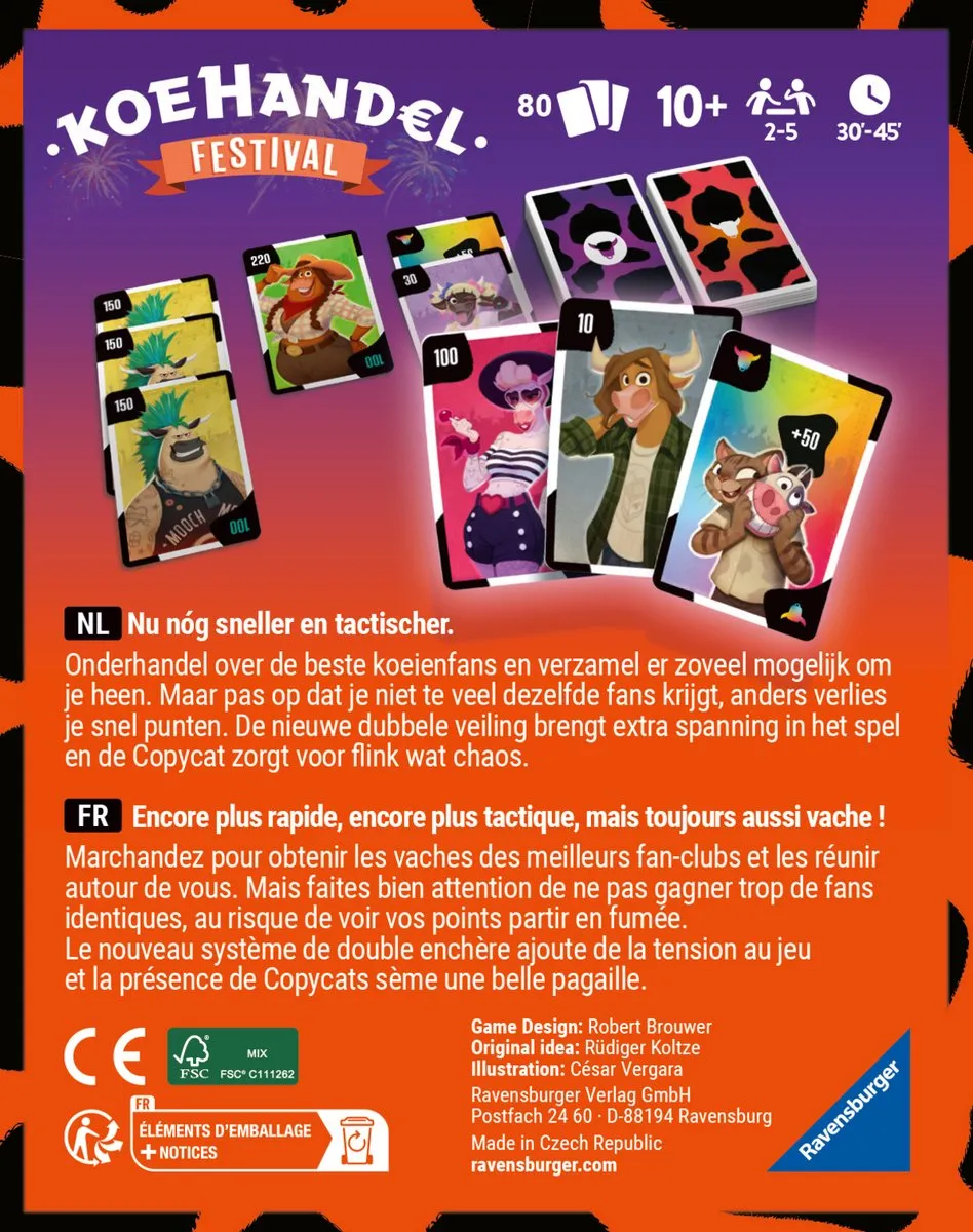 Ravensburger Koehandel Festival Kaartspel 22472 - 2-5 Spelers