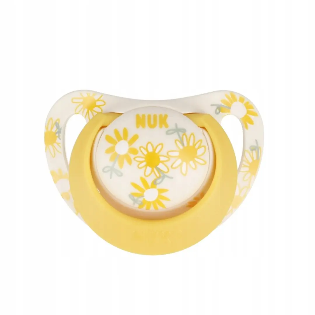 NUK Siliconen Speen 6-18m Ster - Geel/Rood - 2 Stuks