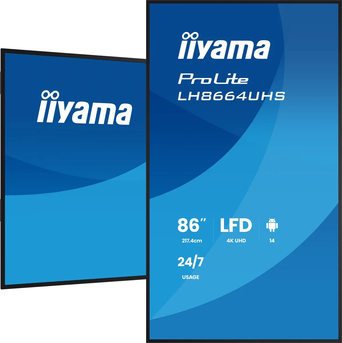 iiyama LH8664UHS-B3AG Digitale Signage 85.6" 4K - Zwart