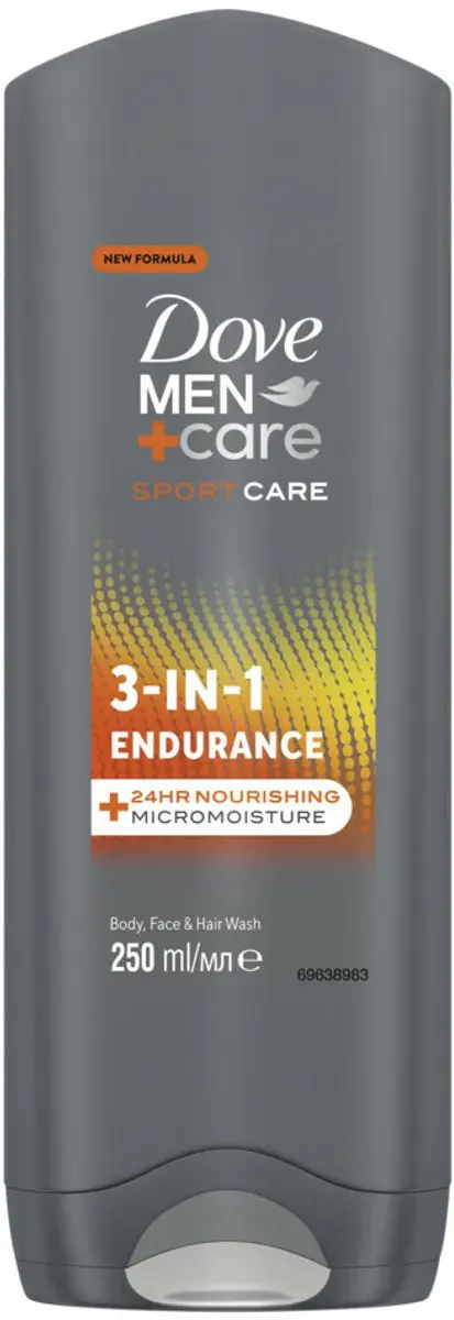 Dove Men+Care 3-in-1 Douchegel Sport 400ml - 2 Stuks