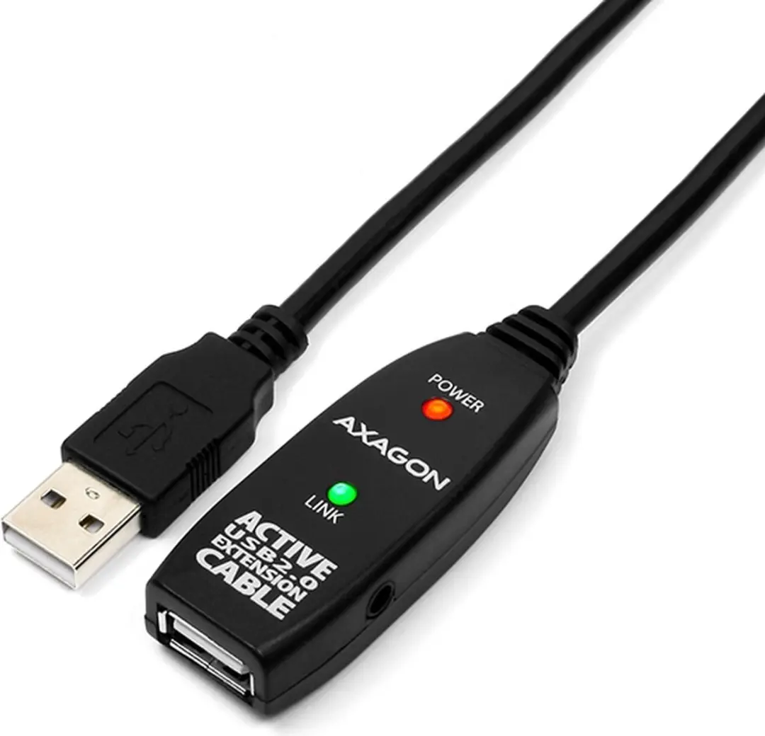 Axagon ADR-205 USB-C Kabel USB 2.0 - 5m - Zwart