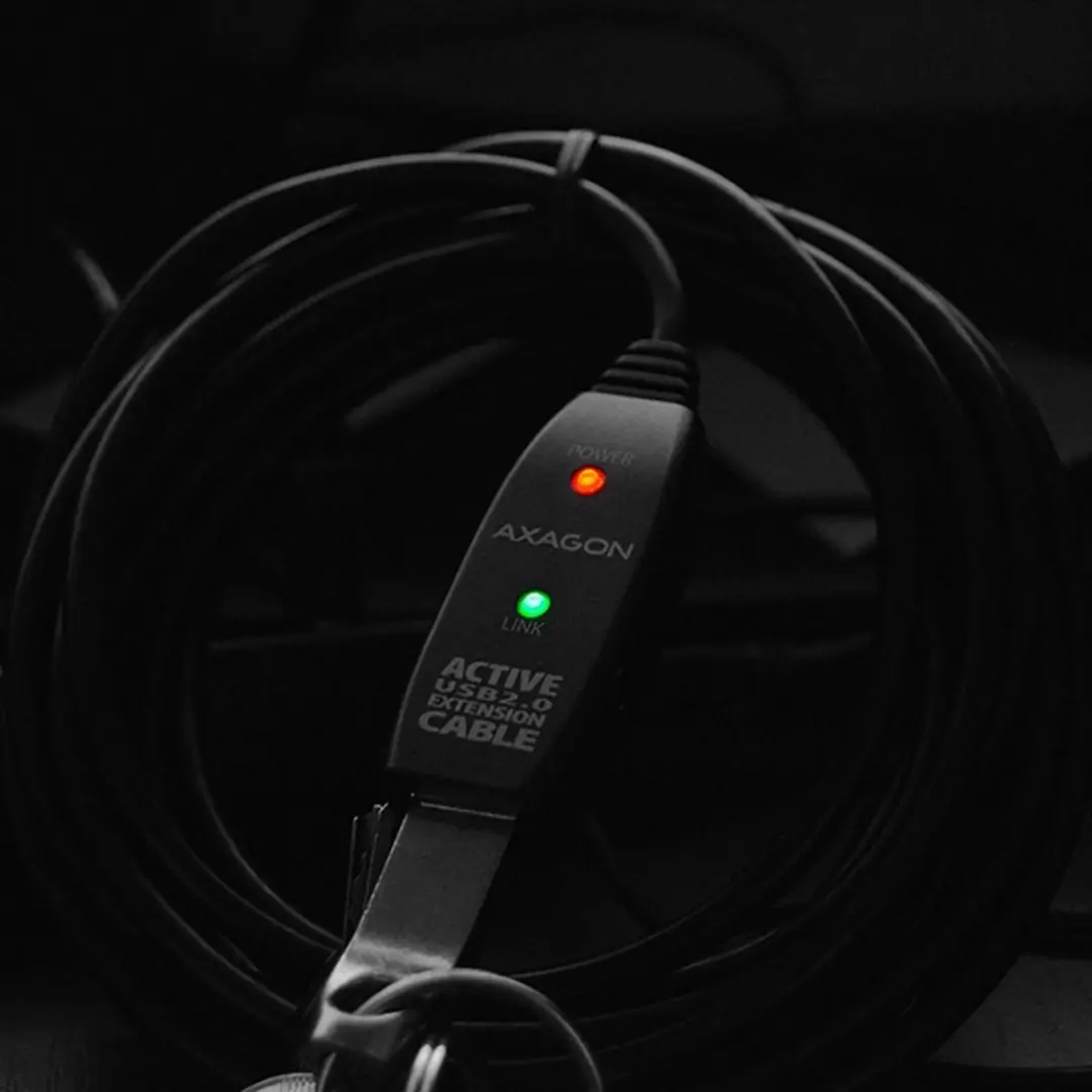 Axagon ADR-205 USB-C Kabel USB 2.0 - 5m - Zwart