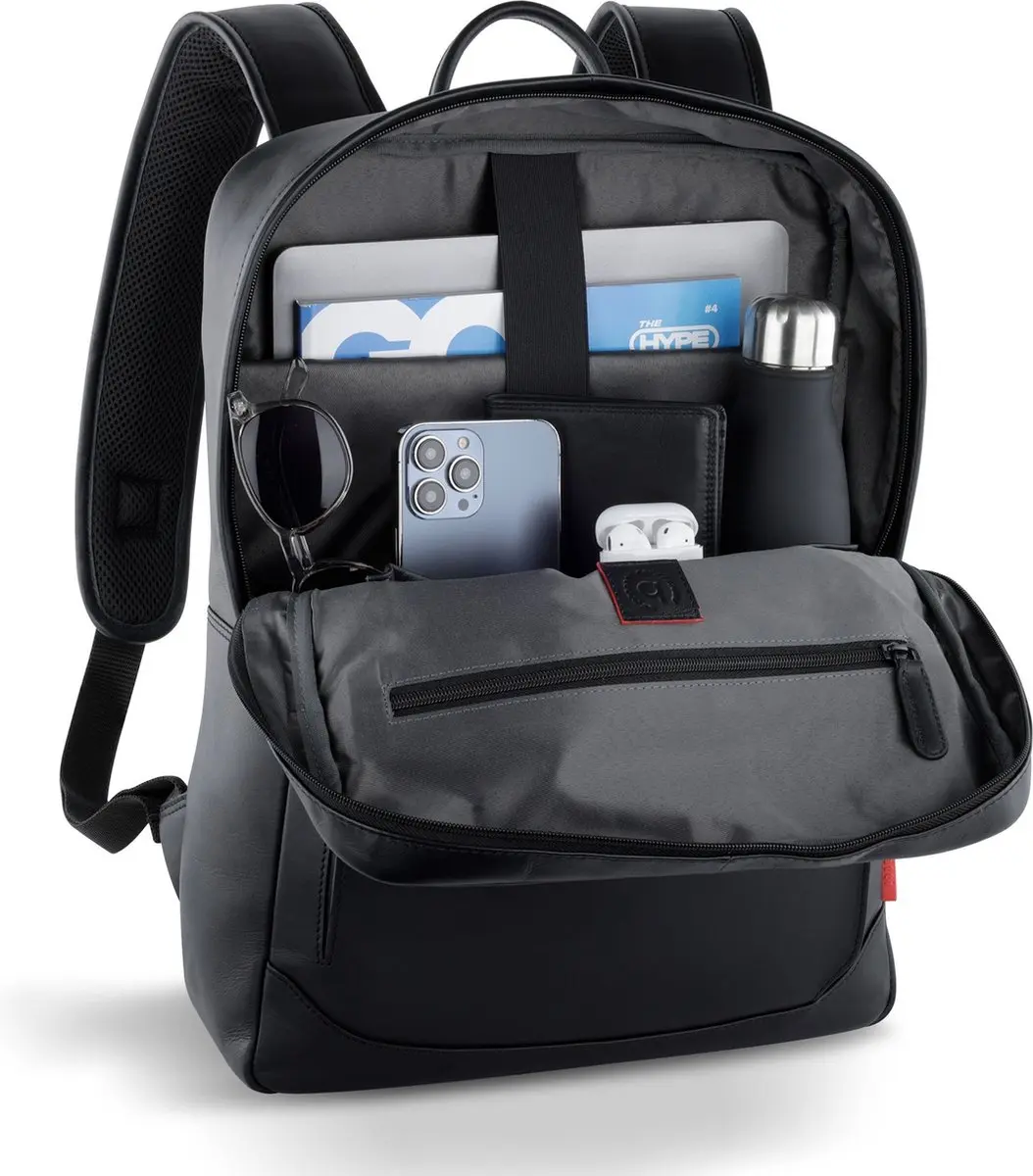 Bugatti Clark Backpack Rugzak 49235401 - 12 inch - Zwart