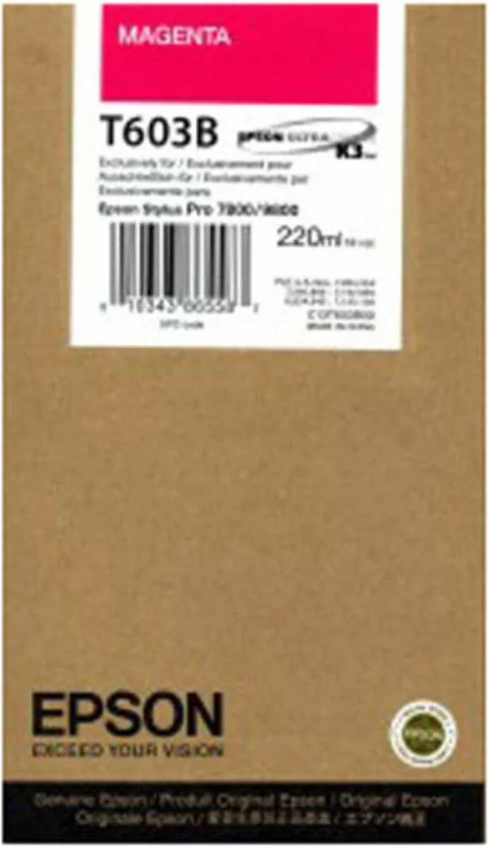 Epson T603B00 Inktcartridge Foto Magenta 220ml