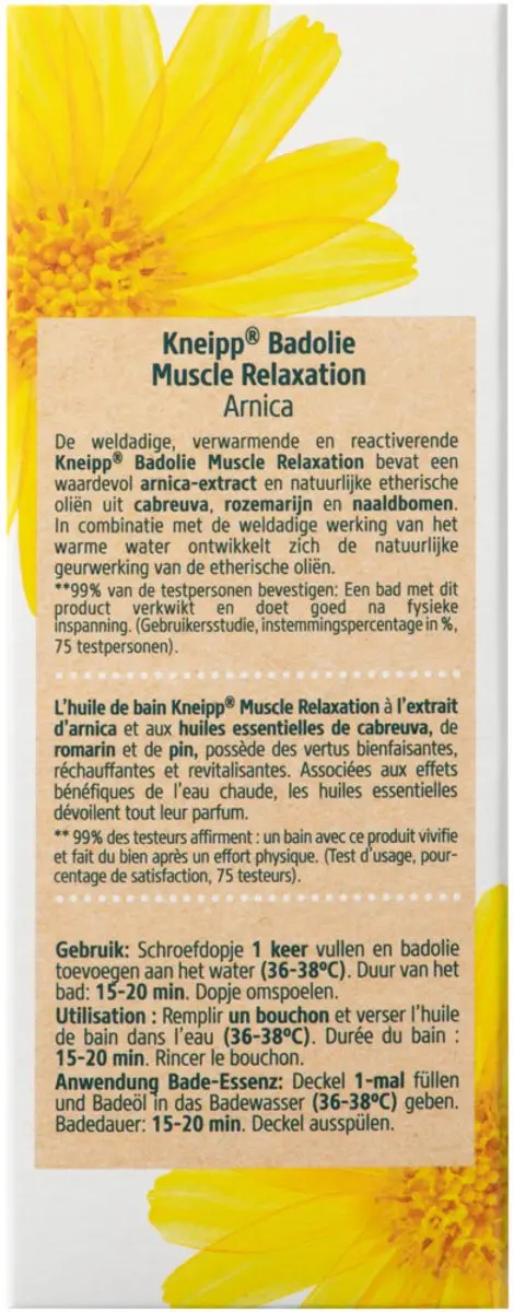Kneipp - Badolie - Arnica - Voor spieren en gewrichten - 100 ml - Voordeelverpakking - 24 stuks