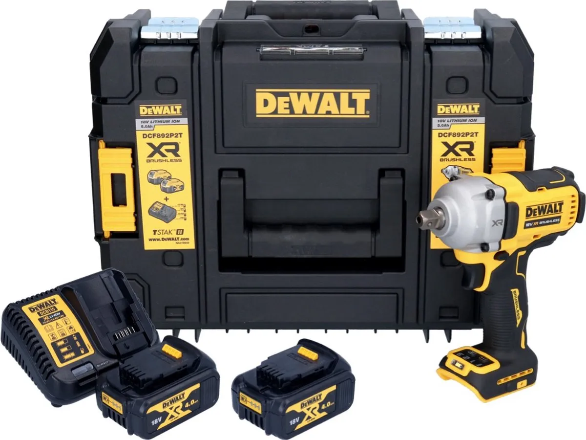 DeWalt DCF 892 M2T Accuslagmoersleutel 18V 813Nm - 2x 4.0Ah + Lader - afbeelding 3 van 5