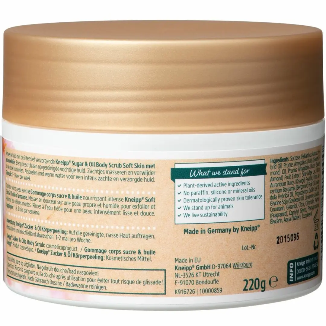 Kneipp Body Scrub Sugar & Oil 200g - 3 Stuks