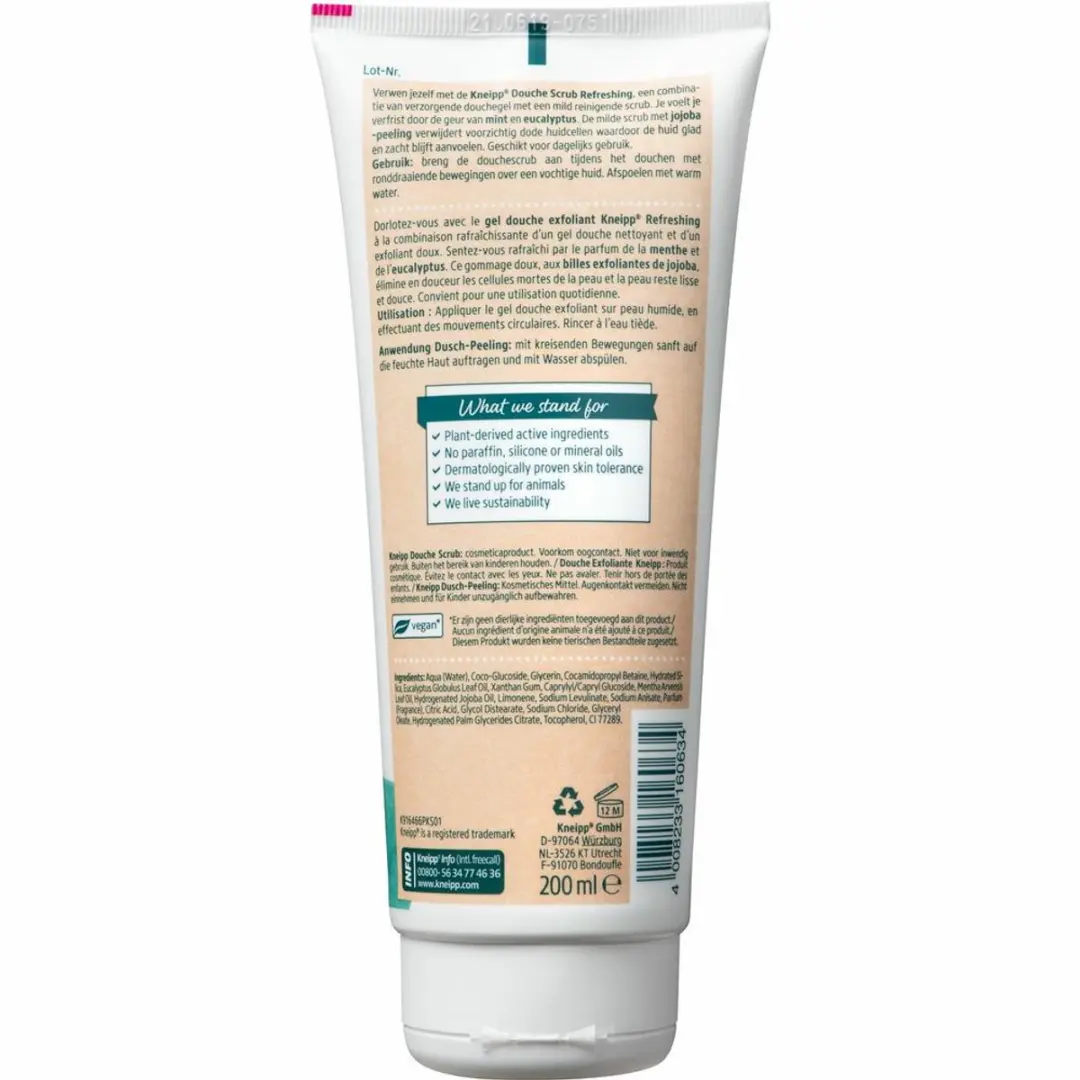 Kneipp Douche Scrub Mint & Eucalyptus 200ml - 24 Stuks