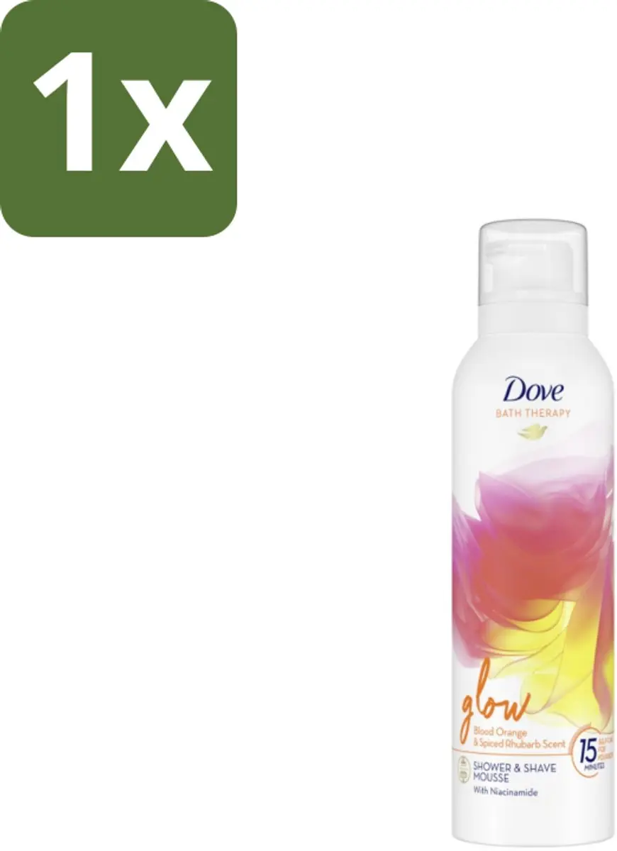 Dove Bath Therapy Glow Douche- & Scheerschuim Bloedsinaasappel & Rabarber 250ml