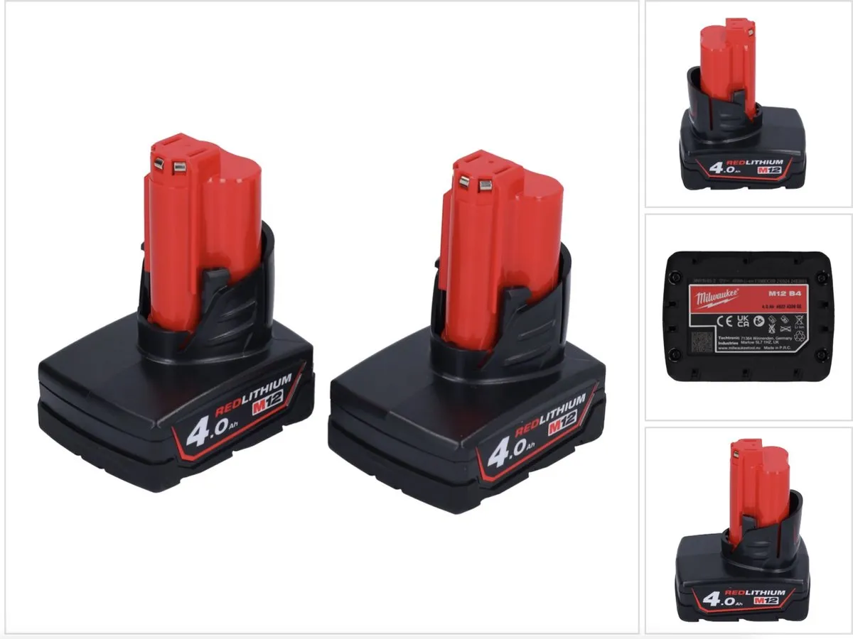 Milwaukee M12 B4 4.0Ah Li-Ion Inschuifaccu