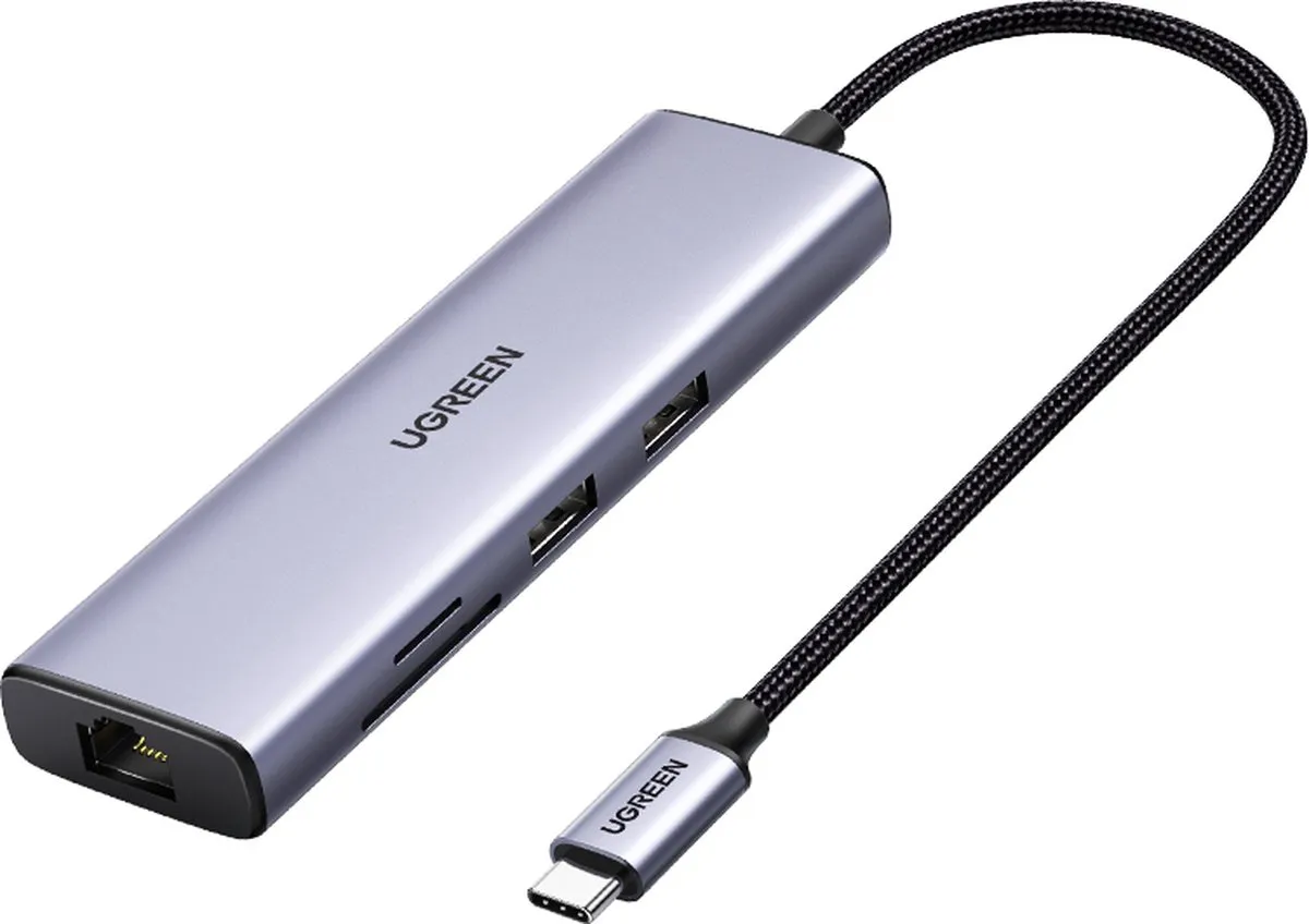 Ugreen 7-in-1 USB-C Hub 60515 - Grijs/Green