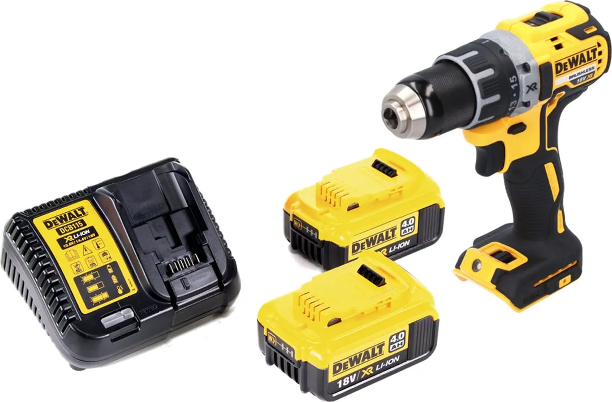 DeWalt DCD791 Accuboormachine - 18V 70Nm Borstelloos - 2x 4.0Ah Accu - afbeelding 2 van 5