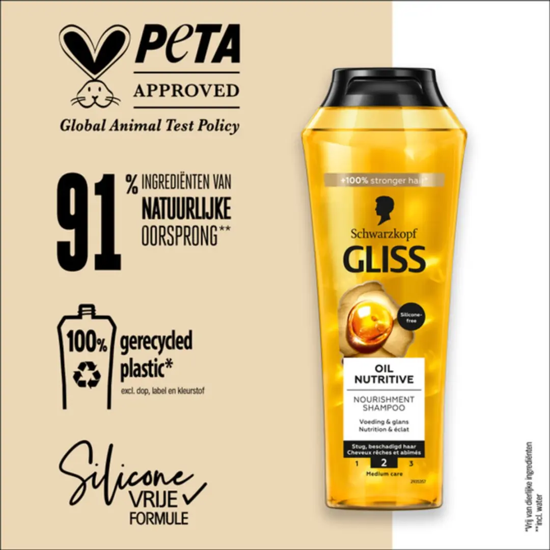 Schwarzkopf Gliss Oil Nutritive Shampoo 250ml - 10 Stuks