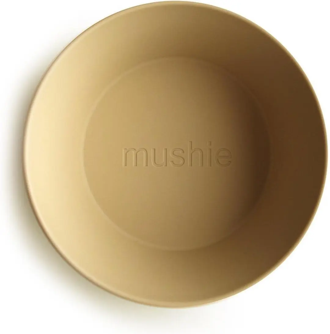 Mushie Siliconen Kommen Set - 2 Stuks - Mosterd