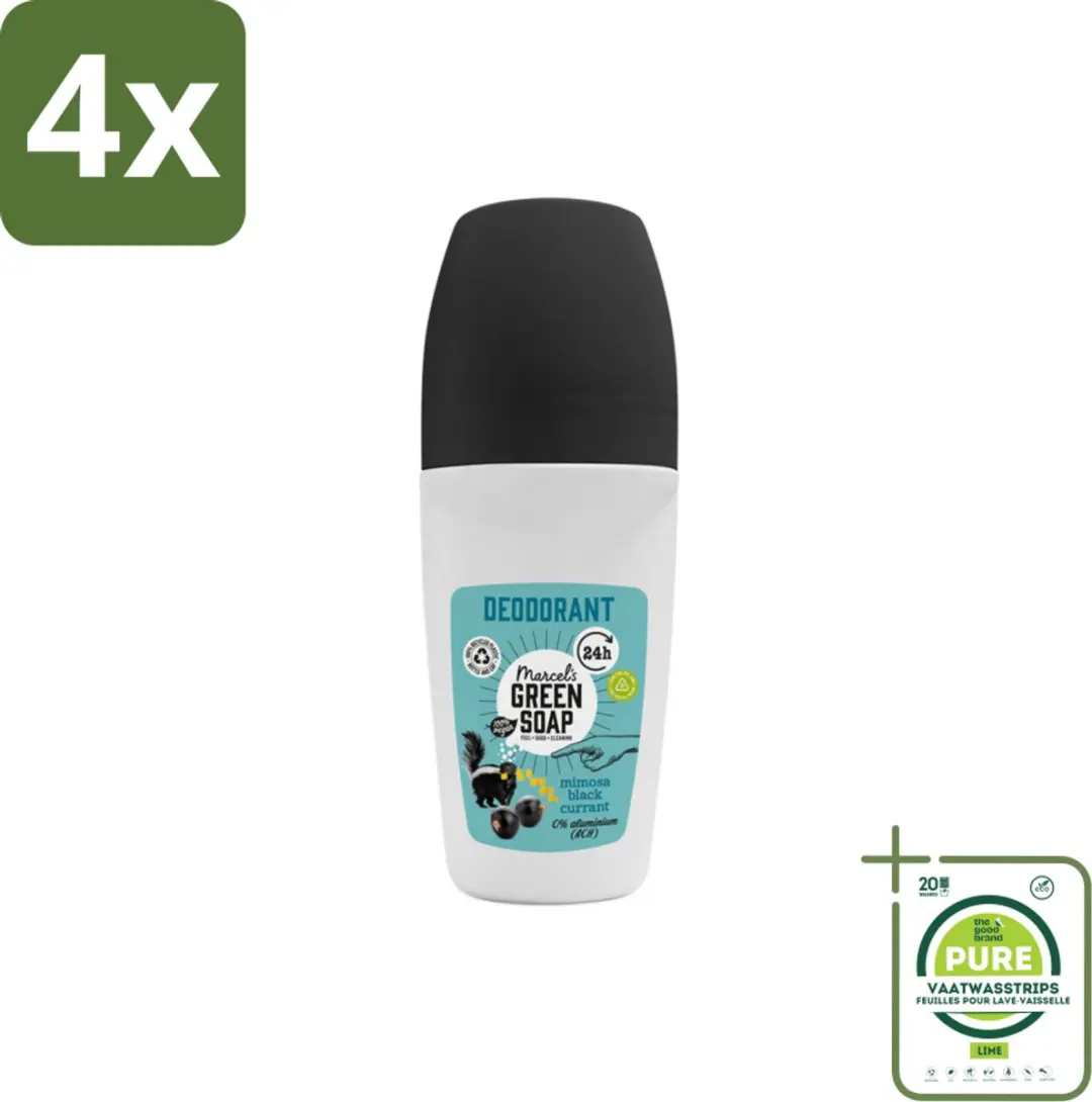 Marcel's Green Soap Deodorant Roller Mimosa & Blackcurrant 50ml