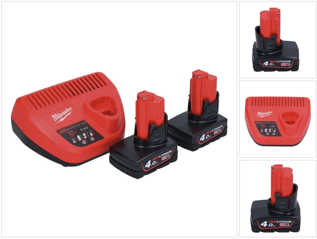 Milwaukee M12 NRG-402 Accu Pack 2x 4.0Ah