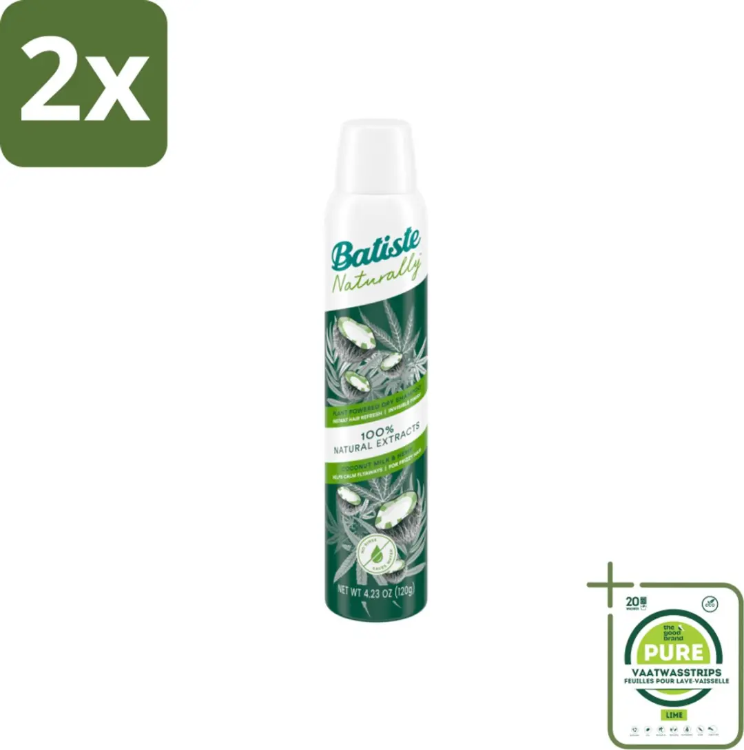 Batiste Naturally Kokosmelk & Hennepzaadolie Droogshampoo 200ml