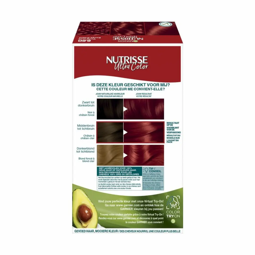Garnier Nutrisse Ultra Color 6.60 Haarkleuring Vurig Rood - 7 Stuks
