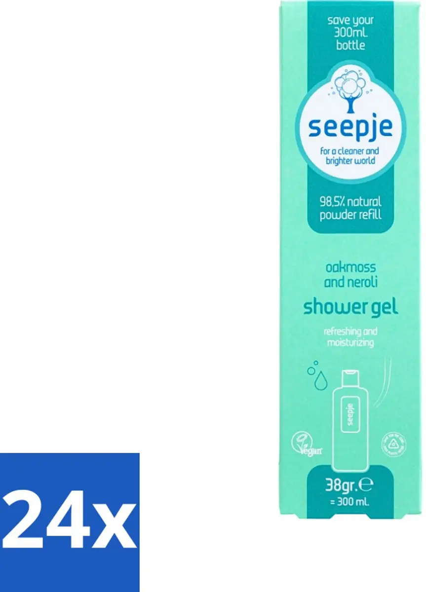 Seepje Douchegel Navulling Eikenmos & Neroli 24 Stuks