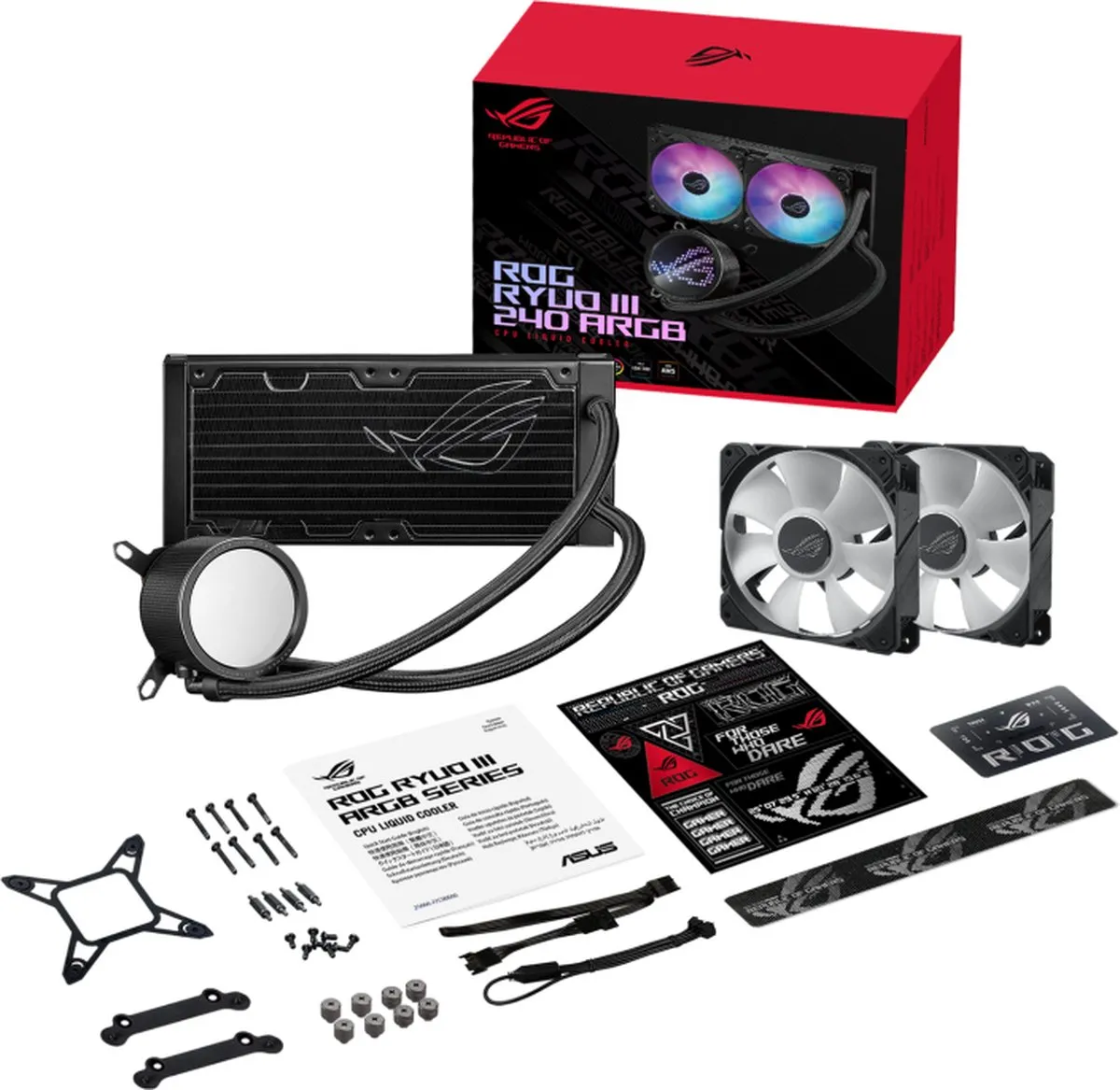 ASUS ROG Ryuo III 240 ARGB Vloeistofkoeler - 120mm - Zwart