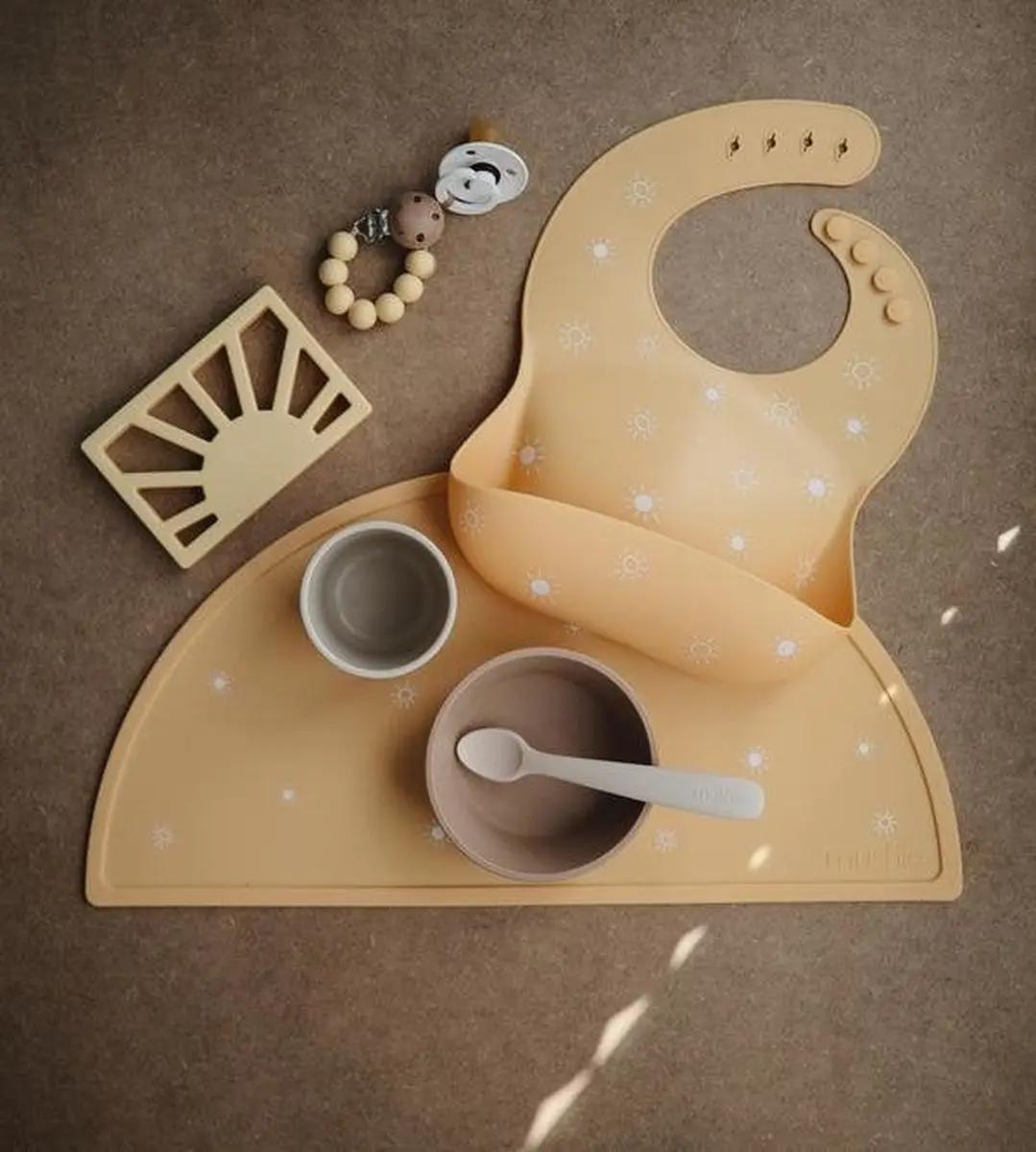 Mushie Placemat Silicone - Stone Grey