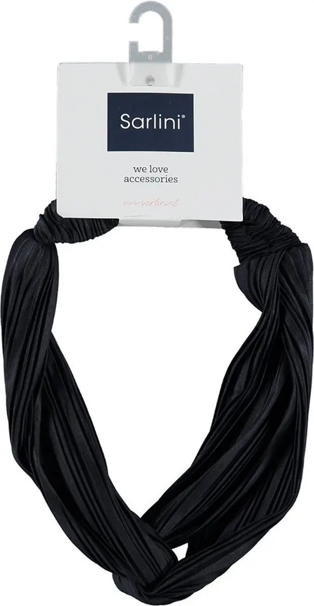Sarlini Stoffen Haarband / Hoofdband Rib Zwart