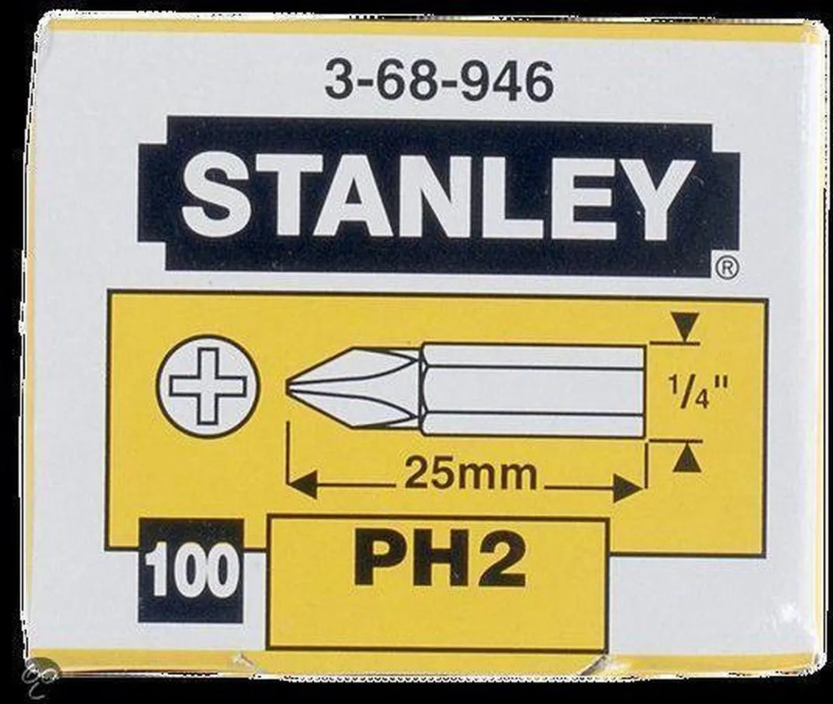 Stanley 1/4" Phillips Bit Nr2 - Metaal