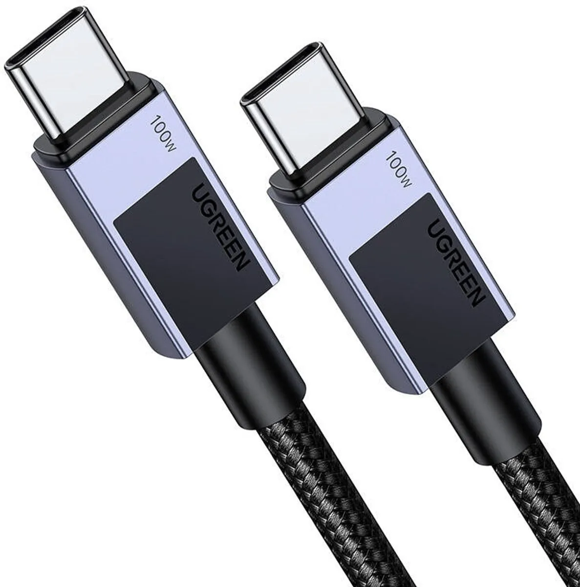 Ugreen USB-C Kabel 100W 5A 0,5m - Zwart/Grijs