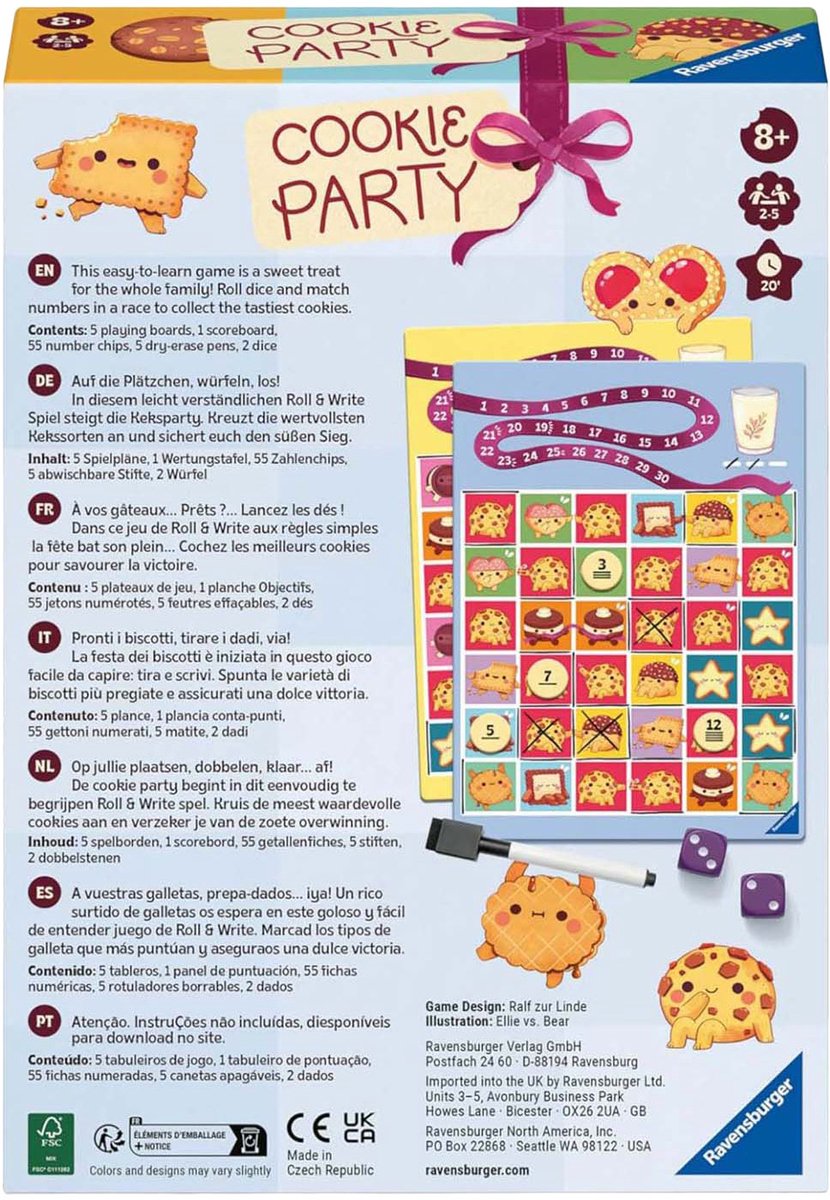 Ravensburger - Cookie Party - Roll & Write Game - Bordspel & Dobbelspel