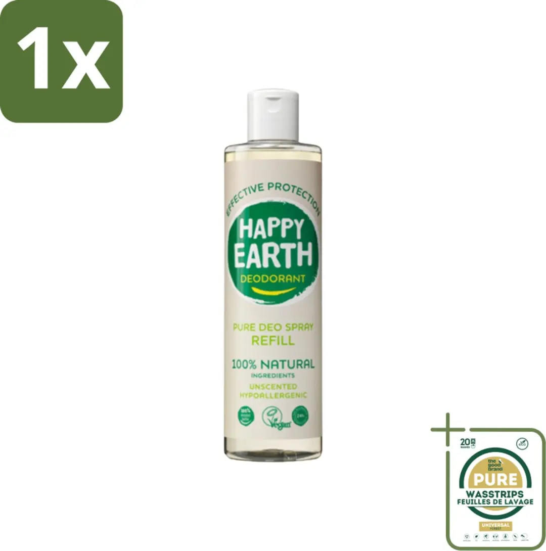 Happy Earth Deodorant Spray Navulling 300ml