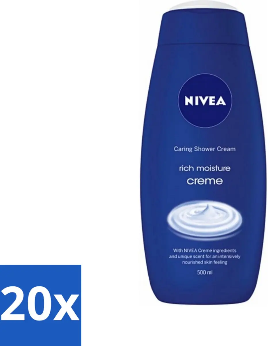 NIVEA Voedende Douchecrème 500ml - 20 Stuks